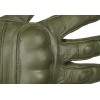 Gant de poing en cuir de sport / tactique modèle Olive avec les doigts